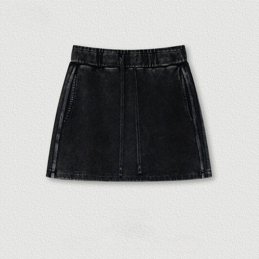 Cardydony Women's High-Waist Cotton Mini Skirt | Vintage Wash Collection