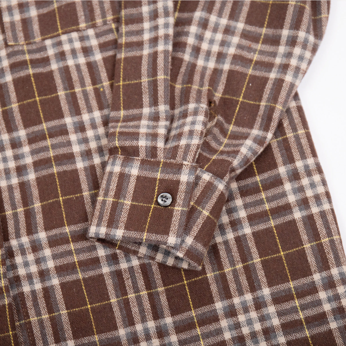 Cardydony Women's American Vintage Style Long Plaid Shirt with Double Pockets