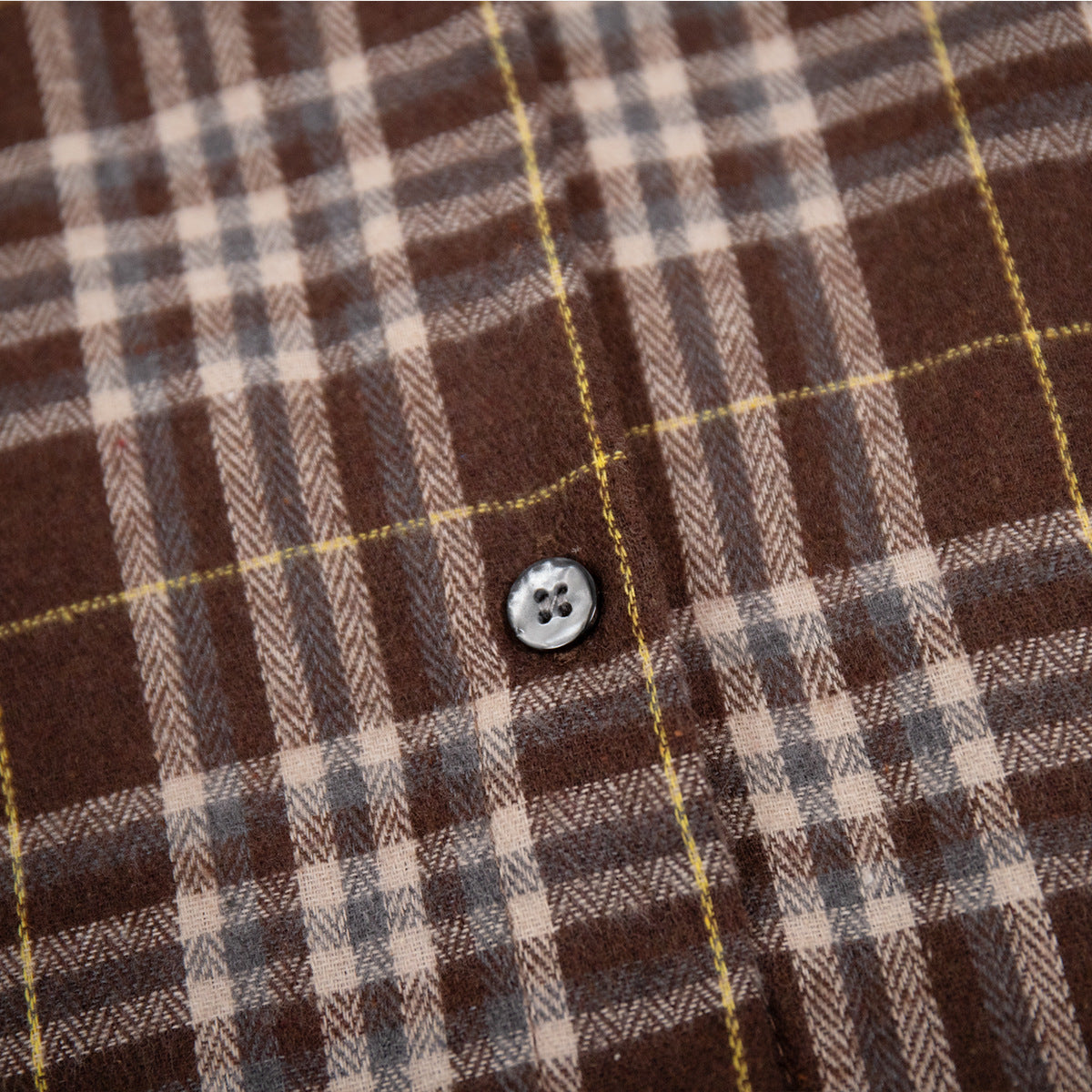 Cardydony Women's American Vintage Style Long Plaid Shirt with Double Pockets