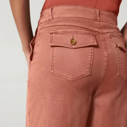 Cardydony Stretch Twill Cropped Wide Leg Pant