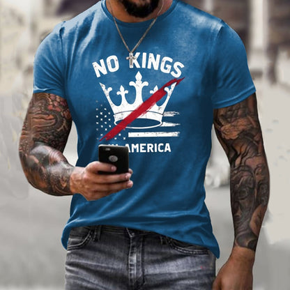 Cardydony Men's No Kings Print T-shirt