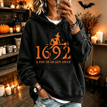 Cardydony Women's Retro Halloween Print Comfortable Warm Hoodie