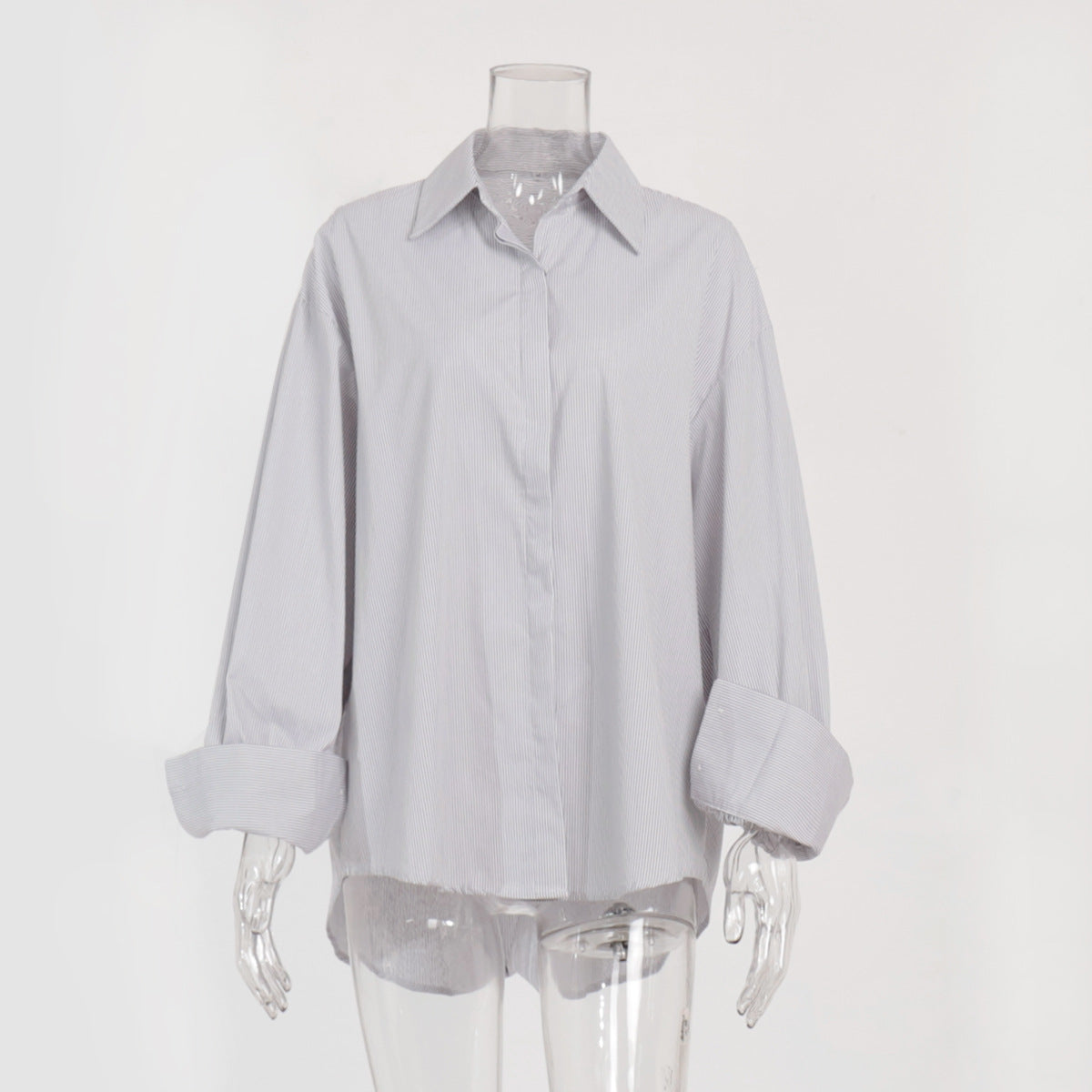 Cardydony Women's Relaxed-Fit Striped Button-Up Shirt