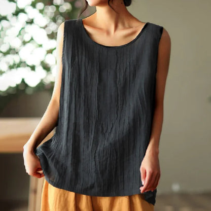 Cardydony Solid Color Simple Sleeveless Tank Top