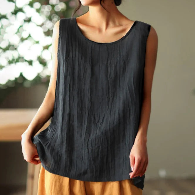 Cardydony Solid Color Simple Sleeveless Tank Top
