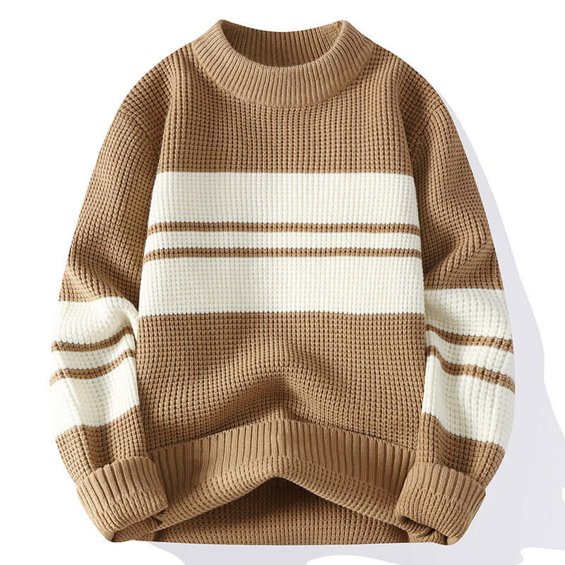 Cardydony Women's Unisex Striped Knit Sweater | Winter Casual