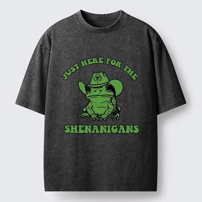 Cardydony Here For The Shenanigans Washed T-shirt