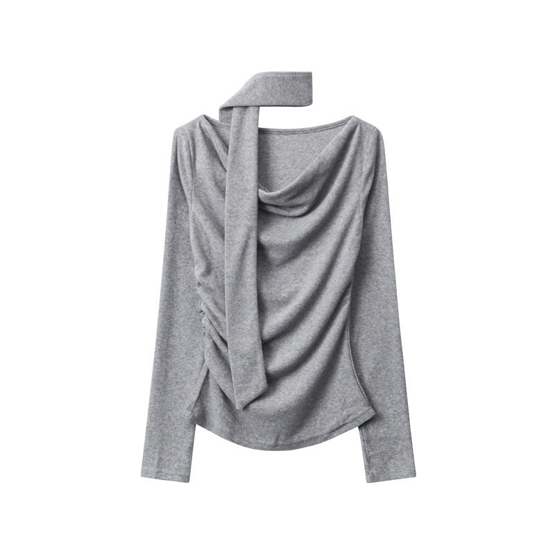 Cardydony Women's Chic Wrap Top | Off Shoulder Draped Blouse