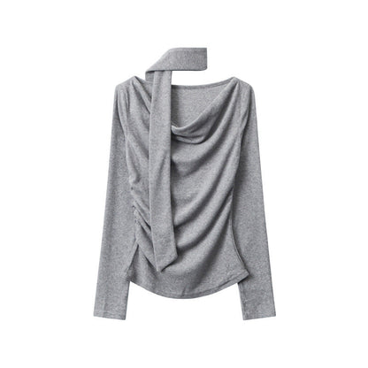 Cardydony Women's Chic Wrap Top | Off Shoulder Draped Blouse
