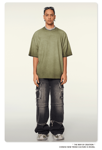 Cardydony Women's Cloud Wash Oversized Tee | Acid Wash Streetwear