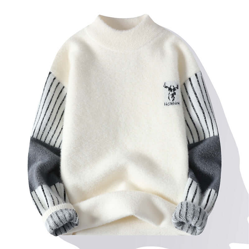 Cardydony Women's Mock Neck Color Block Sweater | Urban Fashion