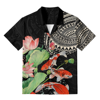 Cardydony Men's Japanese Koi Fish Hawaiian Shirt