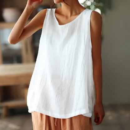 Cardydony Solid Color Simple Sleeveless Tank Top