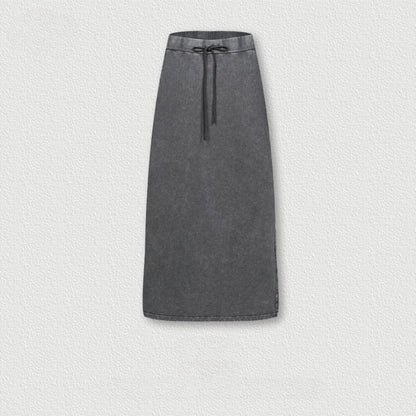 Cardydony Women's Washed Denim Maxi Dress | Vintage Streetwear Style