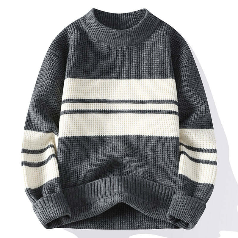 Cardydony Women's Unisex Striped Knit Sweater | Winter Casual