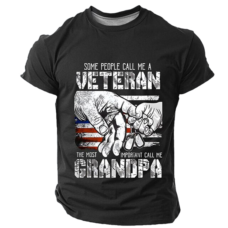 Cardydony Men's Us America 250 Year Anniversary Veterans Day Print T Shirt