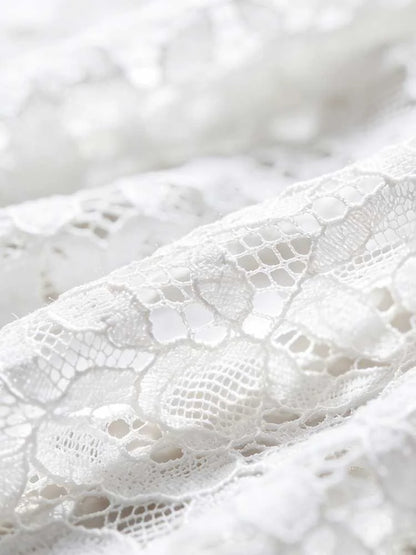 Cardydony Elegant Temperament Sleeveless Lace-embellished Dress