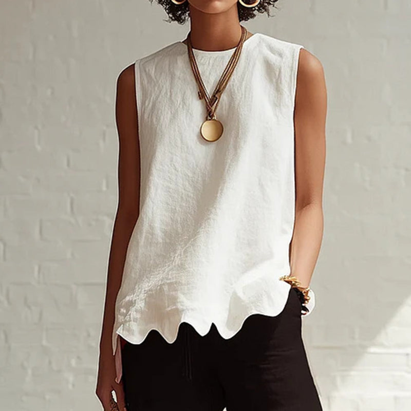 Cardydony Elegant Minimalist Wavy Design Vest