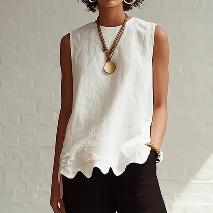 Cardydony Elegant Minimalist Wavy Design Vest