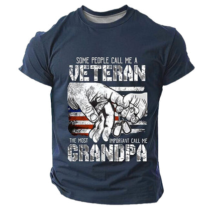 Cardydony Men's Us America 250 Year Anniversary Veterans Day Print T Shirt