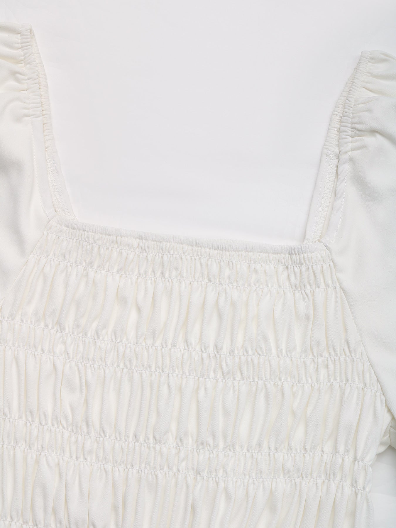 Cardydony Women's Women's Smocked Peplum Blouse | Puff Sleeve Embroidered Top