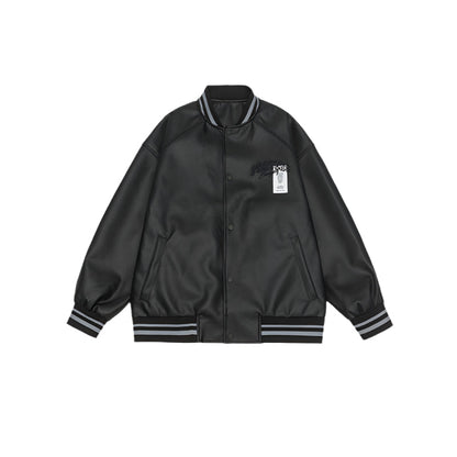 Cardydony Minimalist Varsity Letterman Bomber Jacket