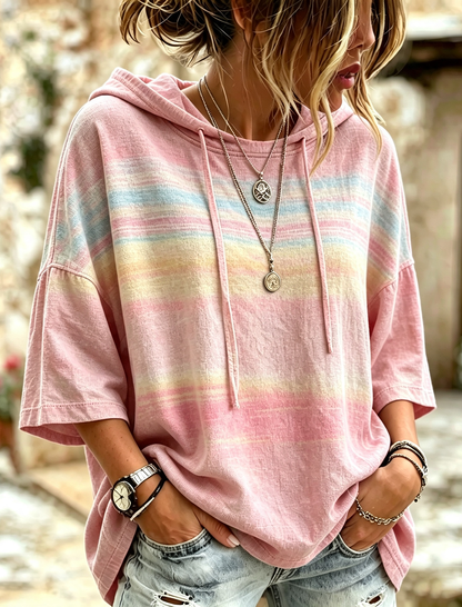 Cardydony Women's Floral Print Hooded Sweatshirt