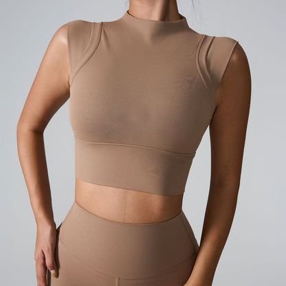 Cardydony Women's Sleeveless High-Neck Active Top - Minimalist Chic and Performance-Ready
