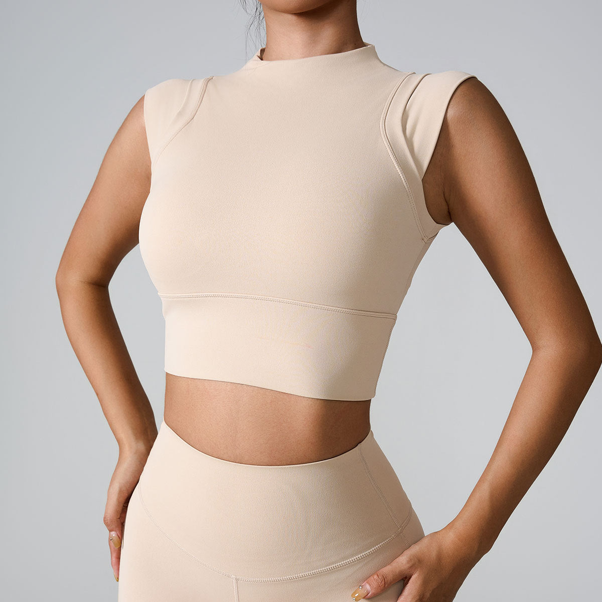 Cardydony Women's Sleeveless High-Neck Active Top - Minimalist Chic and Performance-Ready