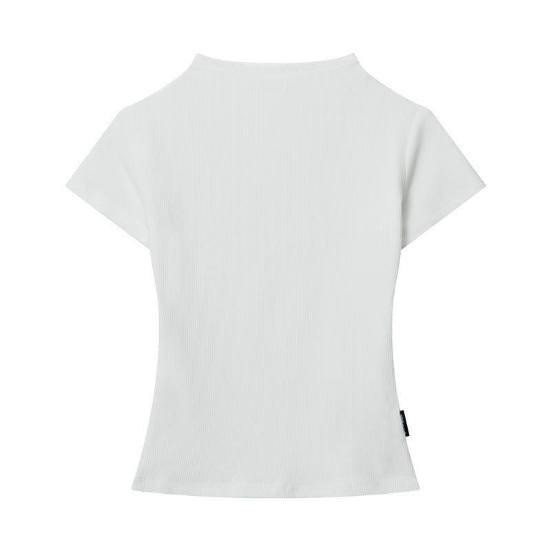 Cardydony Women's Basic Slim-Fit Ribbed T-Shirt