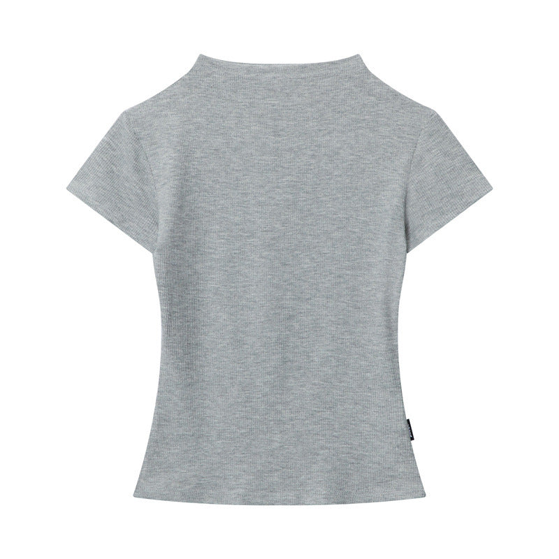 Cardydony Women's Basic Slim-Fit Ribbed T-Shirt