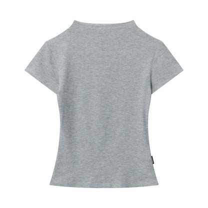Cardydony Women's Basic Slim-Fit Ribbed T-Shirt