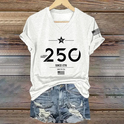 Cardydony Women's 250th Anniversary Print T-shirt