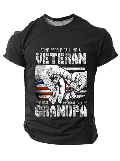 Cardydony Men's Us America 250 Year Anniversary Veterans Day Print T Shirt