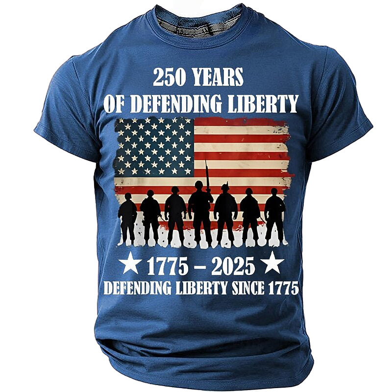 Cardydony Men's 250 Years Of Defending Liberty 1775 2025 T Shirt