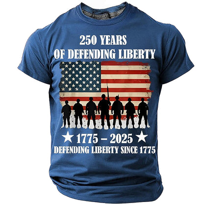 Cardydony Men's 250 Years Of Defending Liberty 1775 2025 T Shirt