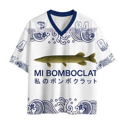 Cardydony Men's Mi Bomboclat Fish Meme Mesh Jersey