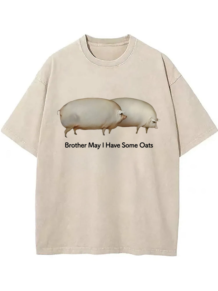 Cardydony Brother May L Have Some Oats Meme Washed T-shirt