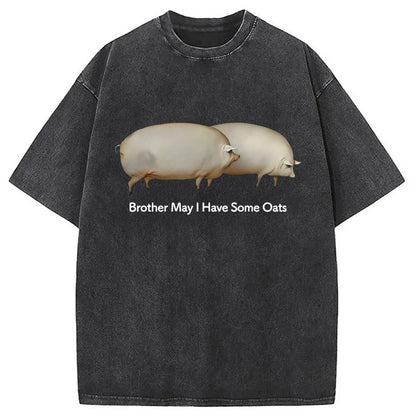 Cardydony Brother May L Have Some Oats Meme Washed T-shirt