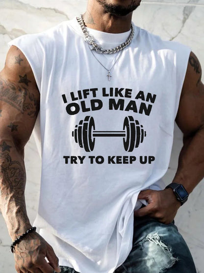 Cardydony I Lift Like An Old Man Try To Keep Up Print GYM Vest