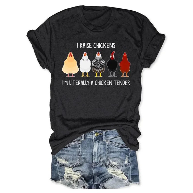 Cardydony I Raise Chickens I'm Literally A Chicken Tender T-shirt