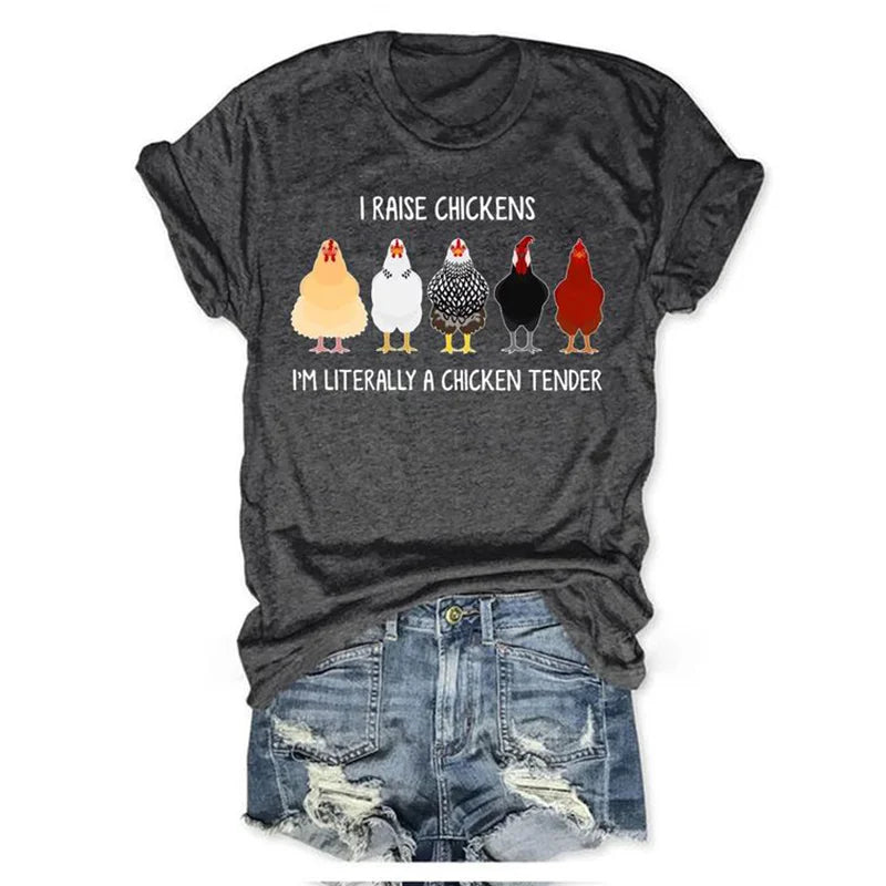 Cardydony I Raise Chickens I'm Literally A Chicken Tender T-shirt