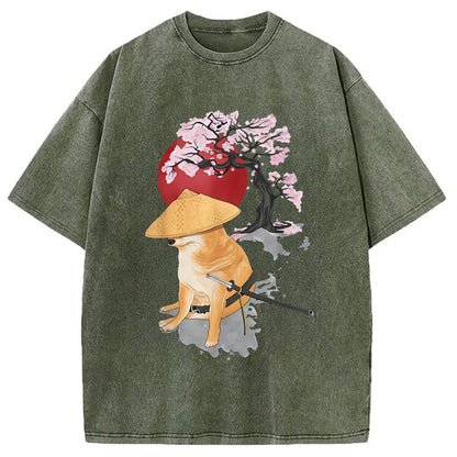 Cardydony Meme Cheems Japones Japanese Washed T-shirt