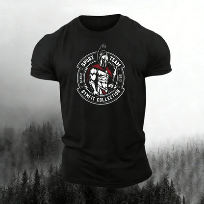 Cardydony Men's Retro Viking Print Casual T-shirt