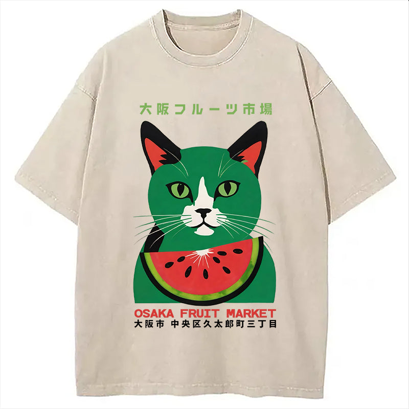 Cardydony Osaka Fruit Market Washed T-shirt