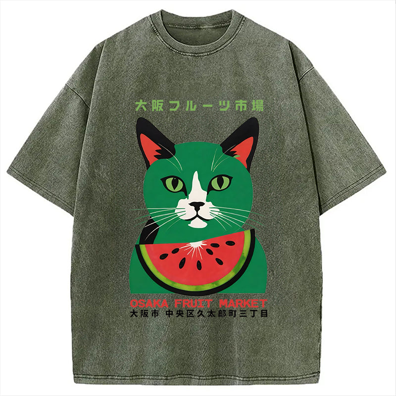 Cardydony Osaka Fruit Market Washed T-shirt