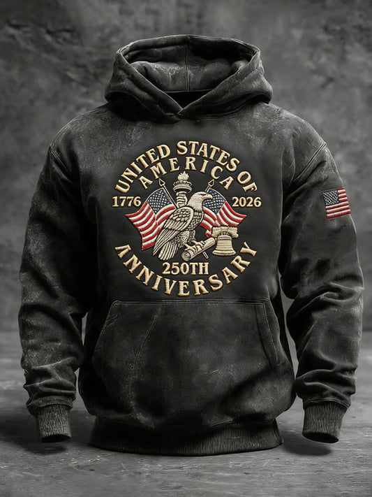 Cardydony Retro 250th Anniversary Printed Hoodie