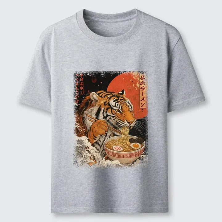 Cardydony Ukiyoe Japan Tiger Eating Ramen Classic T-shirt