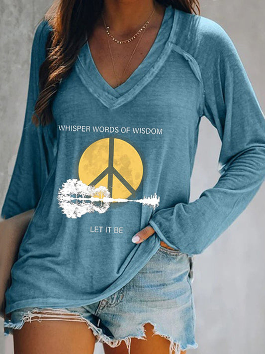 Cardydony Whisper Words Of Wisdom Let It Be Print T-Shirt