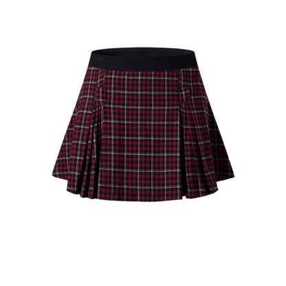Cardydony Women's Women's Plaid Pleated Skirt | Academy Collection